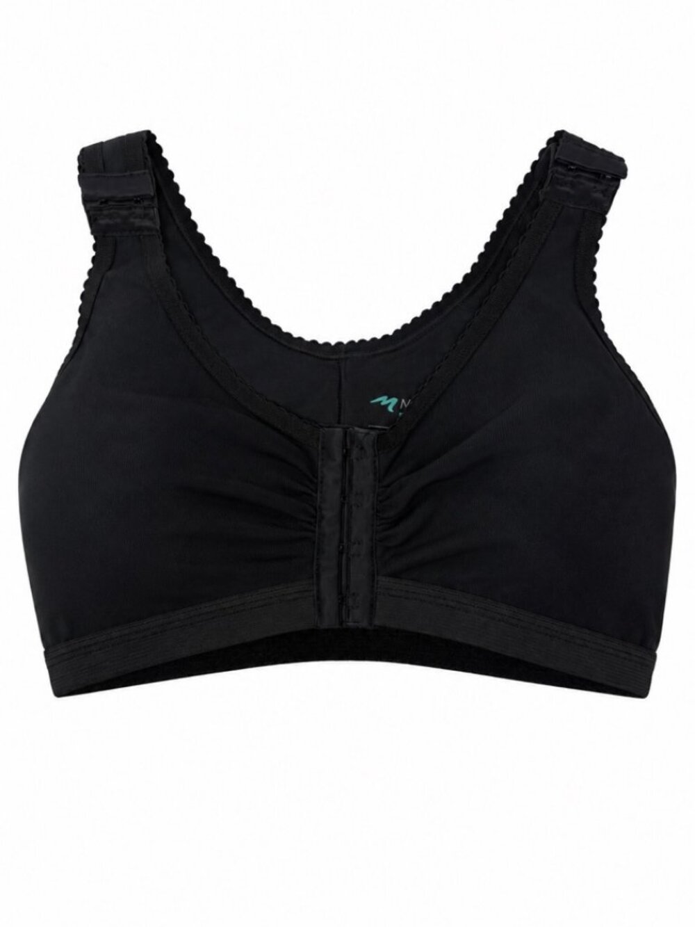 Marena Recovery 3436 Post Surgical Compression Bra Black Front Closure NWOT